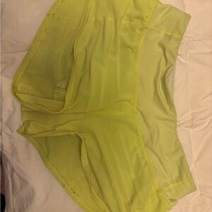 Lululemon hotty hot shorts neon yellow